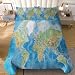 Sleepwish World Map Bedding Duvet Cover Set for Kids Vivid Printed Childrens Bedding Full Size Bedspread