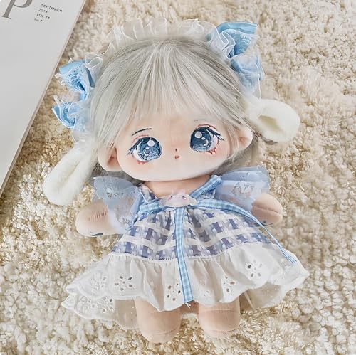 QGYDYH Muñeca de peluche de 20 cm. Muñecas de algodón de anime con esqueleto, muñeca de peluche suave, regalo de cumpleaños (i)