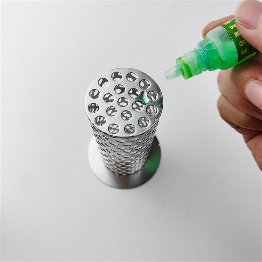 304 Stainless Steel Mesh Screen Filter Barrel Tube Shape Strainer with Flange Various Size(14cm * 20cm(5mm) 10pcs)