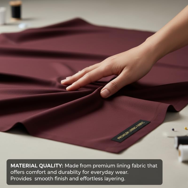 Image of Premium Plain Cotton Costume Lining Dress Fabric 34 inch Wide, Best Material - Onion Pink Color - 3 Meter Pack