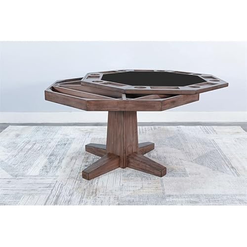 image for Pemberly Row Reversible Wood Poker and Dining Table, Buckskin Natural 