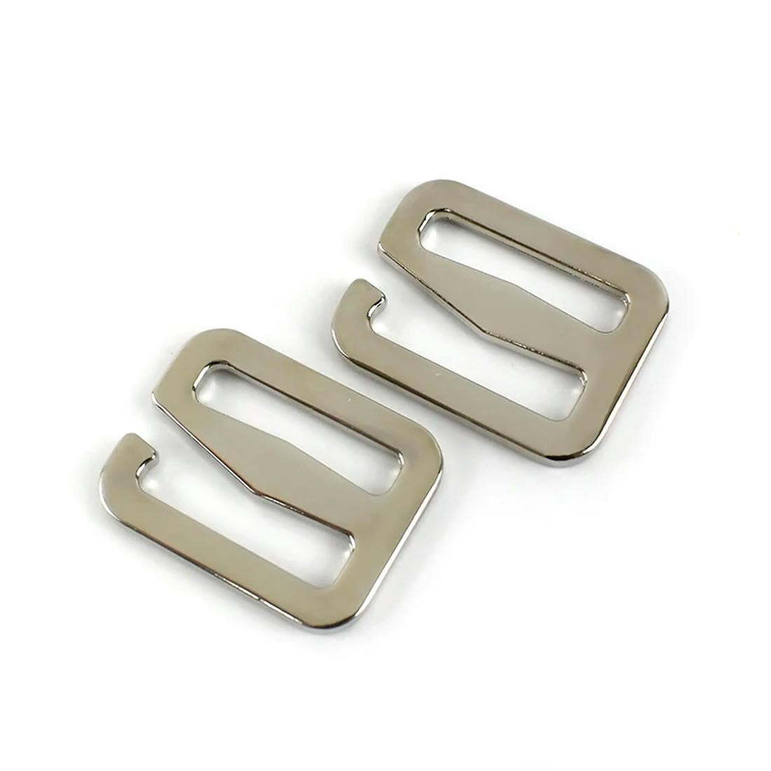 Omevu Women's Silver 5/10Pcs Metal Tri Glide Slider Buckle 20-50Mm Bag Belt Adjuster Hook Clasp Luggage Webbing Bikini Bra Strap Hardware Accessories