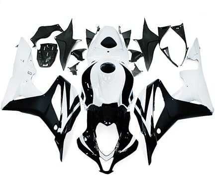 طقم هدية بلاستيكية للدراجات النارية مناسب لهوندا 2007 2008 CBR600RR F5 07 08 CBR 600RR 07 08 ABSInjection Mold Bodywork - Black With White Lowers