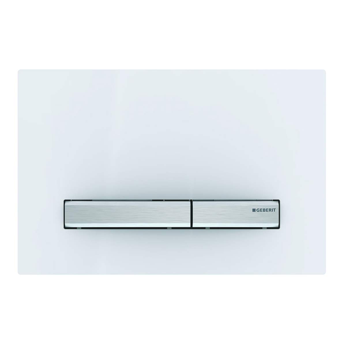 Geberit Betätigungsplatte Sigma 50 (für 2-Mengen Spülungen, Betätigung von vorne, Farbe weiß Alpin, für UP Spülkästen) 115788112 & Sanit 16.002.00.0000 Schallschutzset für Wand-WC und Bidet, weiß