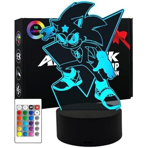 AIRUEEK Sonic Hedgehog 3D Night Light Cover