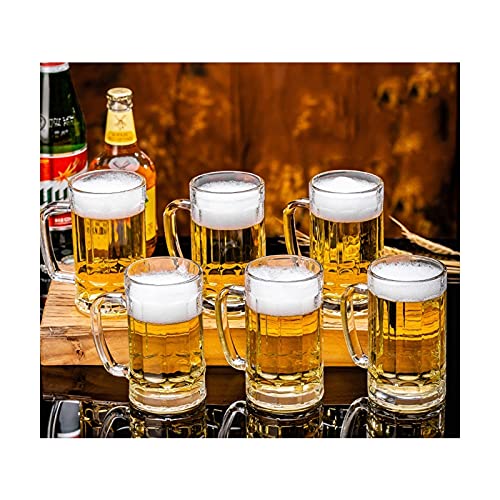 Jarras y jarras de cerveza de cristal con asa como tazas de bebidas 8