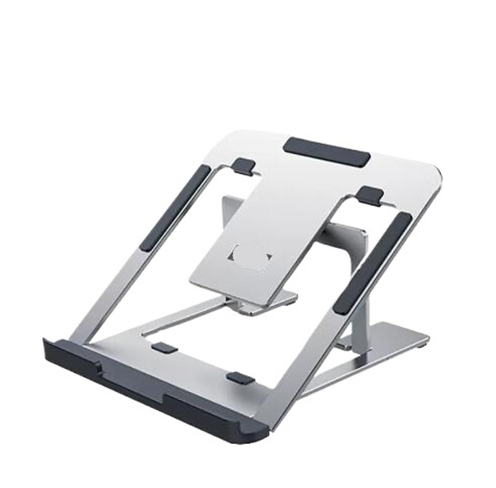 Support ventilé PC portable alliage aluminium argenté au design minimaliste et robuste