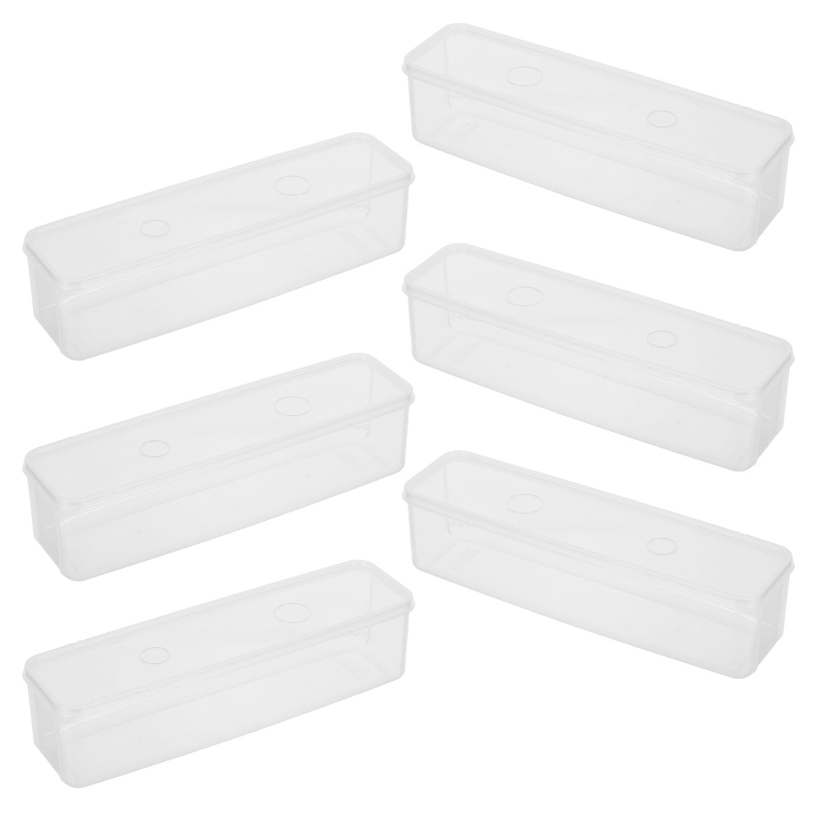 HEALLILY Recipientes Rectangulares para Pasta Herméticos, 6 Piezas, Pp
