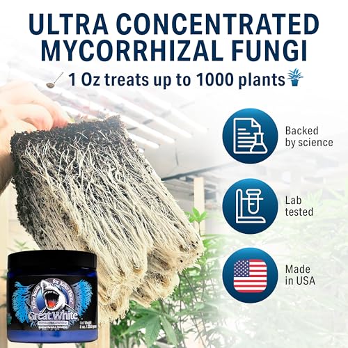 Great White Mycorrhizal Fungi, Beneficial Bacteria for Plant Growth, Root Stimulator, Concentrated 3-in-1 Formula by Plant Success (5 lb)