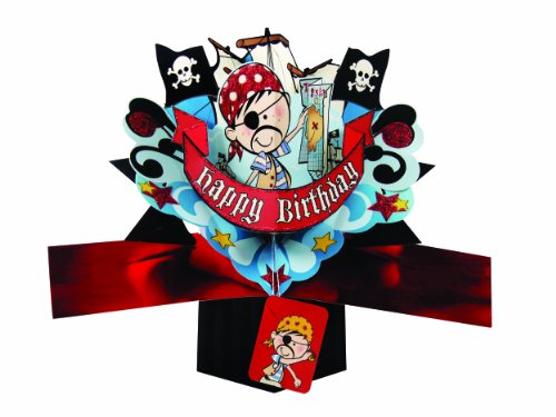 Second Nature - Tarjeta de felicitación para cumpleaños, diseño de piratas con...