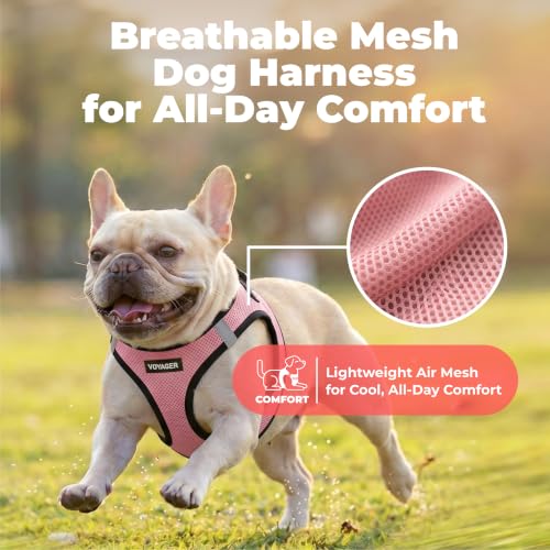 Image of Voyager Step-in Air Dog Vest Harness - Pink /Black Trim, XXX-Small