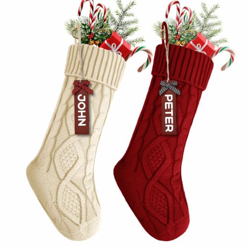 YOGINGO 2 Pack Christmas Stockings - Personalized...