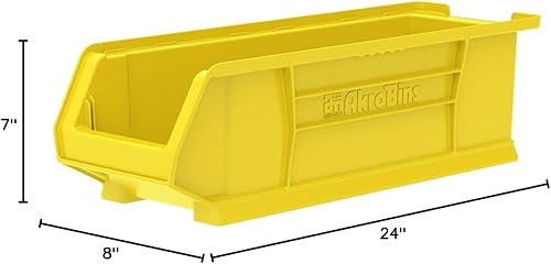 Miniatura 8 de Akro-Mils 30284 AkroBins - Contenedores de almacenamiento de plástico de gran tamaño, apilables que ahorran espacio para garaje, aula, organización