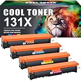 Cool Toner Cartuccia toner Compatibile In sostituzione di HP 131X 131A CF210X CF210A LaserJet Pro 200 color M251n M251nw MFP M276n M276nw 128A 125A (Nero Ciano Giallo Magenta, confezione da 4)