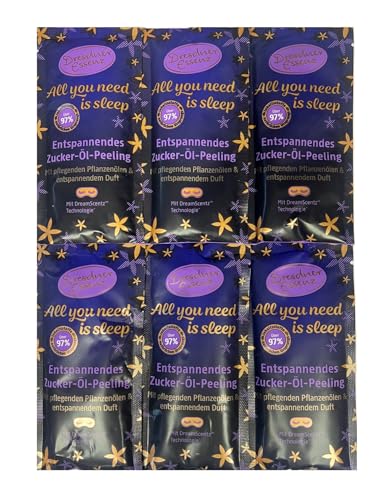 6er Pack Dresdner Essenz Zucker-Öl-Peeling All you need is sleep 6 x 40g