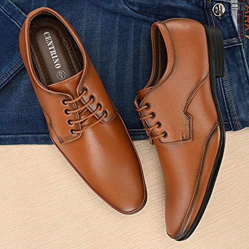 Image of Centrino Formal Shoe for Men | Lace-Up Derby for Business & Casual Wear | Stylish Design with Comfortable Fit Craftsmanship for All-Day Support (8614)