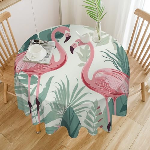 Nappe ronde lavable en machine pour protéger la table de terrasse