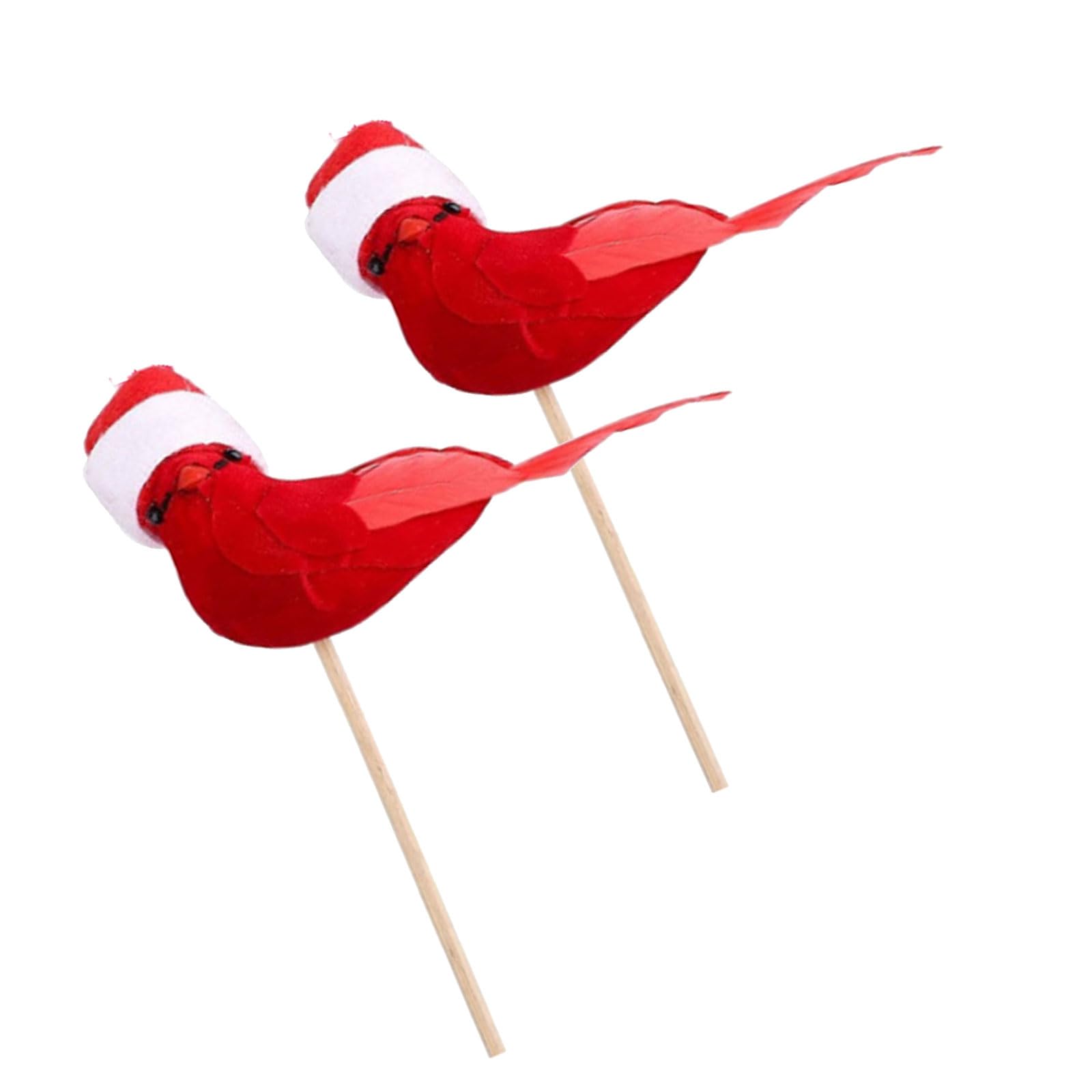 Elnwnnkc Of 2 Artificial Bird Garden Accessory Beautiful Flannel Bird Adornment for Creative Landscaping Projects Home and Garden Decors
