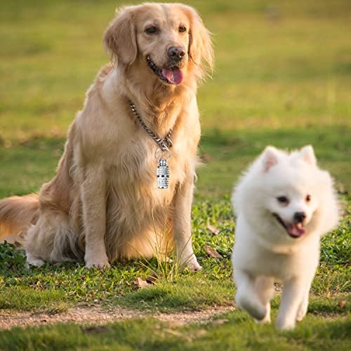 Pet ID Tag, 3PCS Mini Anti-Lost Dog Tag, Tag Barrel Tube with Address Name Label, Anti -Lost Dog Cat ID Tag for Collar of Dog Cat Y3FZSDZ