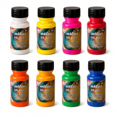Image of Silk Paints : 8-Colour Artist Sample Set (20 ml each) for Silk, Organza, Chiffon