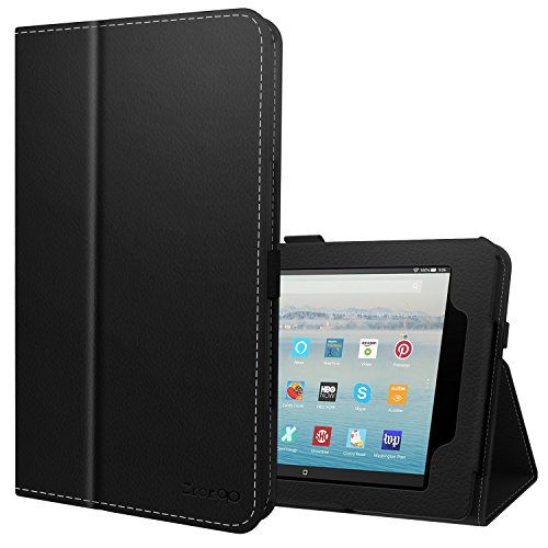 Ztotop Case for Fire HD 10 (2019/2017,9th/7th Gen)-Smart Leather Cover Slim Folding Stand Case with Auto Wake/Sleep for 10.1 Inch Tablet.Black