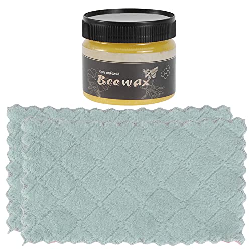 Homoyoyo Cera de Madera Natural para Muebles de Pulidor de Madera con Paños de Limpieza Color Aleatorio y Protección de Muebles Aplicación y Acabado Suave Color Aleatorio Color Aleatorio