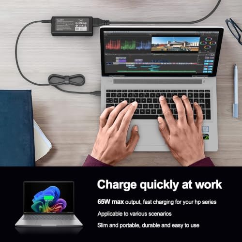 65W USB C Laptop Charger Compatible with HP Chromebook/Lenovo/Dell/Acer and More Chromebook Type C Power Cord — view 6
