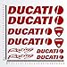Kit d'autocollants compatibles avec Ducati Racing 748 997 1098 1198 Monster Multistrada Hypermotard moto decal code 1122 (031 Rouge)