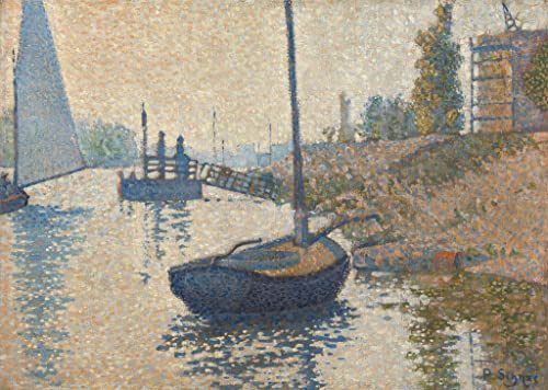 Impression sur toile Paul Signac 50 x 70 cm Ponton de la Félicité haut de gamme