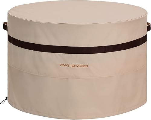Cubierta redonda para fogata de gas para exteriores, 28 pies de diámetro, redonda, sin humo, cubierta para hoguera individual, impermeable, se