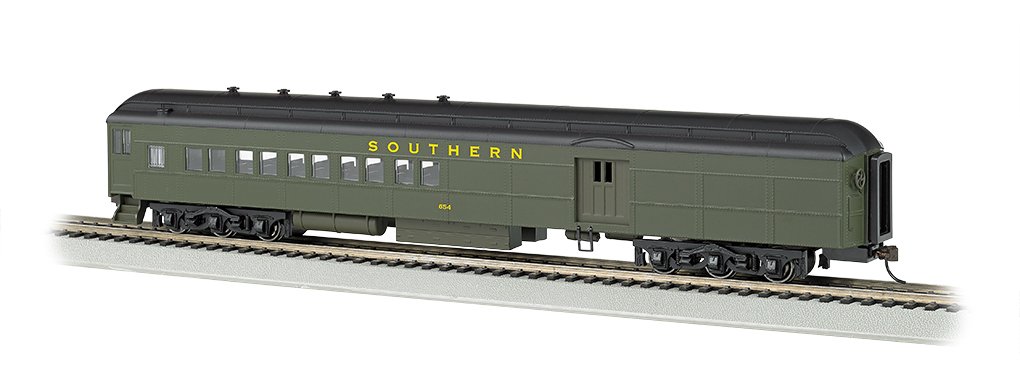 Bachmann Industries Southern #654 2 Window Door Ho Scale 72' Heavyweight Combine Car with Lighted Interior
