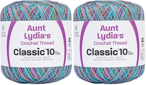 Image of Aunt Lydia Classic Crochet Thread, 2 Pack, Monet, 900 Foot