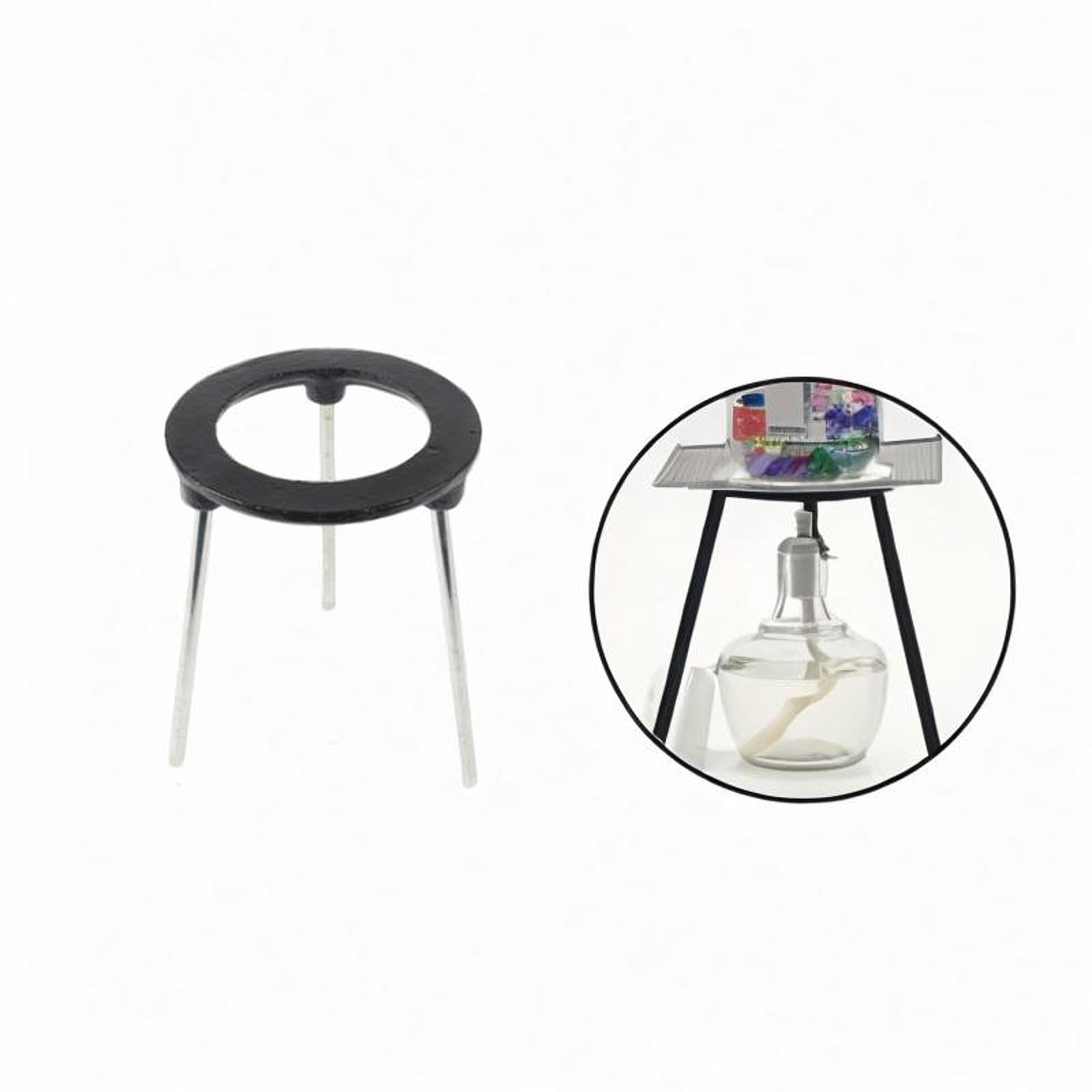 perfeclan Support de Lampe à Alcool, trépied, Support Circulaire en Fonte, Fournitures de Lampe de Laboratoire, trépied pour Fournitures Scolaires