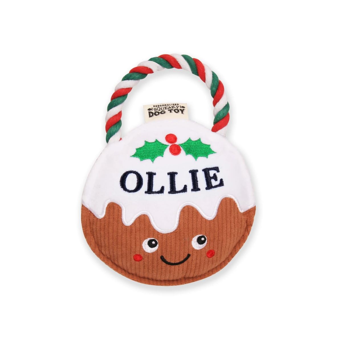History & Heraldry Personalised Christmas Pudding Dog Toy (Ollie) — image 1