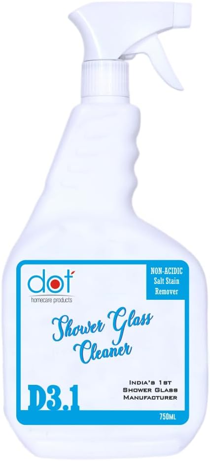 SHOWER GLASS CLEANER For Bathroom 750ml | Remove Heavy, Tough Limescale, Salt and Hard Water Marks | All Types of Glass surfaces