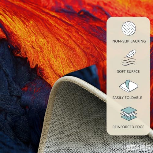 Tapis salon rond multicolore 100cm antidérapant et lavable machine - 3