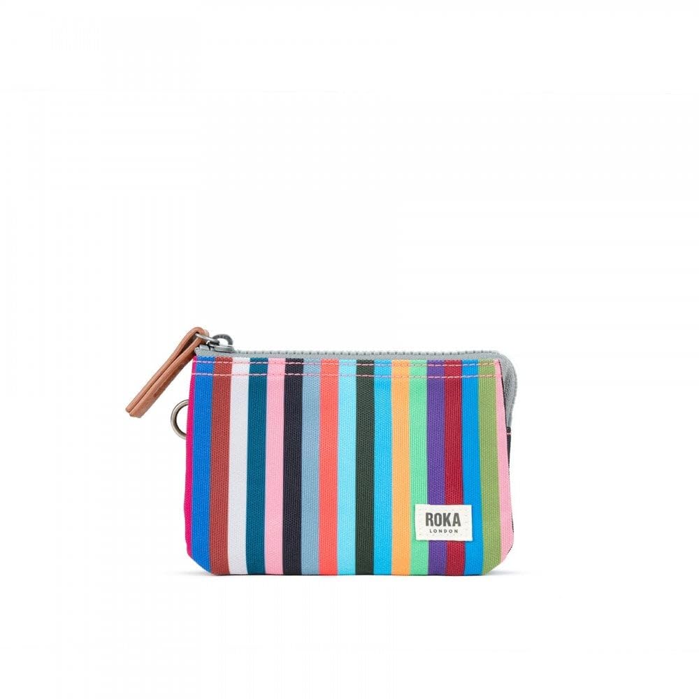 Monedero ROKA London Carnaby S multi stripe en lienzo ecológico y resistente 8
