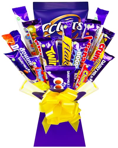 Sweetie Bouquets - Dairy Milk Chocolate Bouquet - Perfect Chocolate Hamper for Him or her - Chocolate Gift Box - Caramel & Chocolate Selection Box (Favourites)