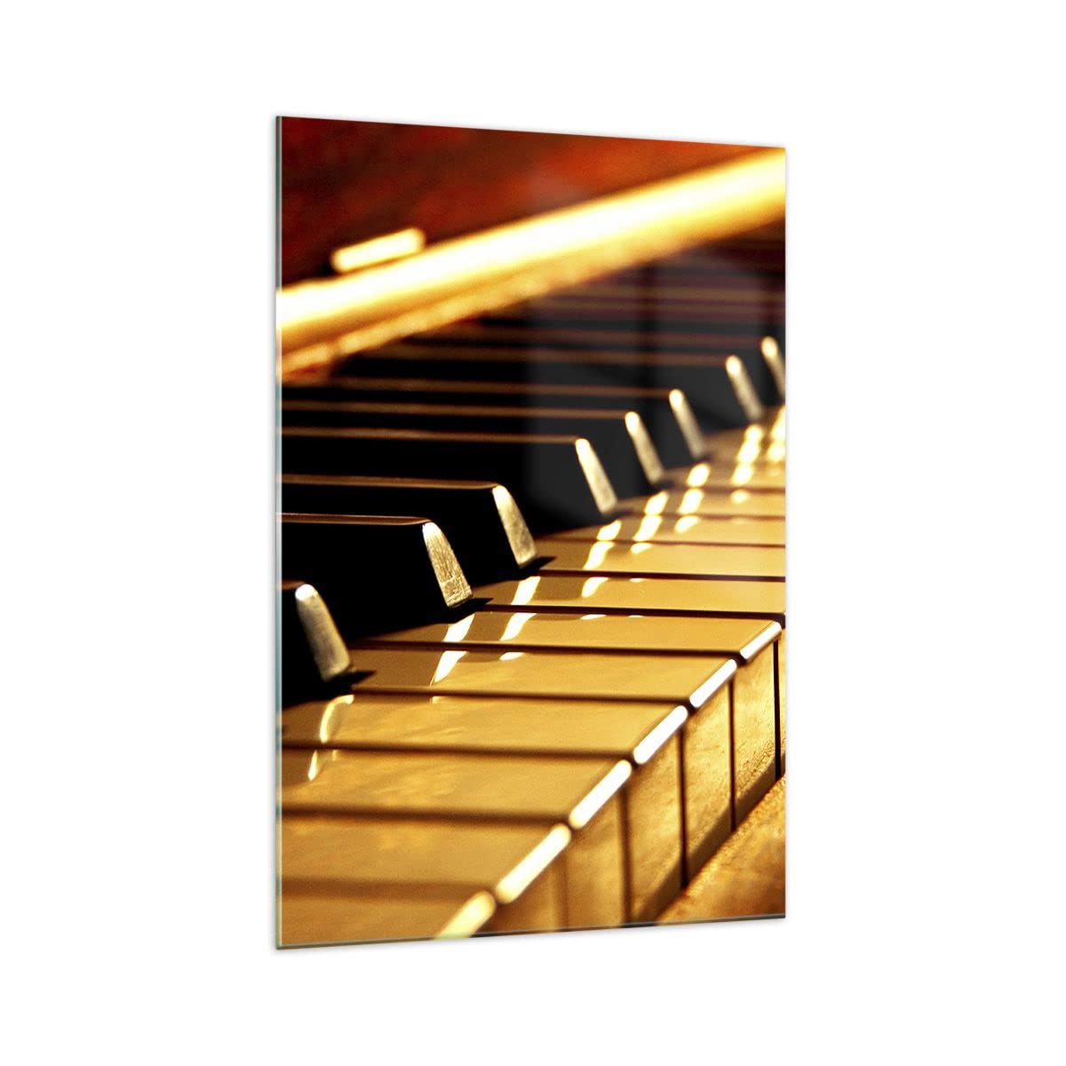 ARTTOR Glasbild 70x100 cm Wandbild Glasdruck Musik - 2200 | Klavier Konzert Vertikal Groß Modern Dekoration Wohnzimmer Schlafzimmer Küche Wanddeko Kunstdruck Art Wall Decor ARTTOR