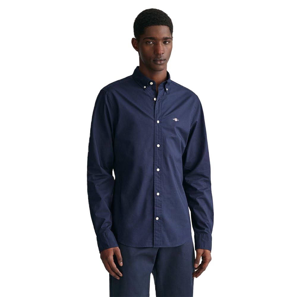 Gant Men's Navy Slim Poplin Shirt, S