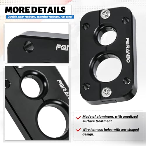 Image of 01232023 Firewall Pass Through for Holley Terminator X Max Eliminates Gromet in fire Wall- Bulkhead Wiring Harness (Black)