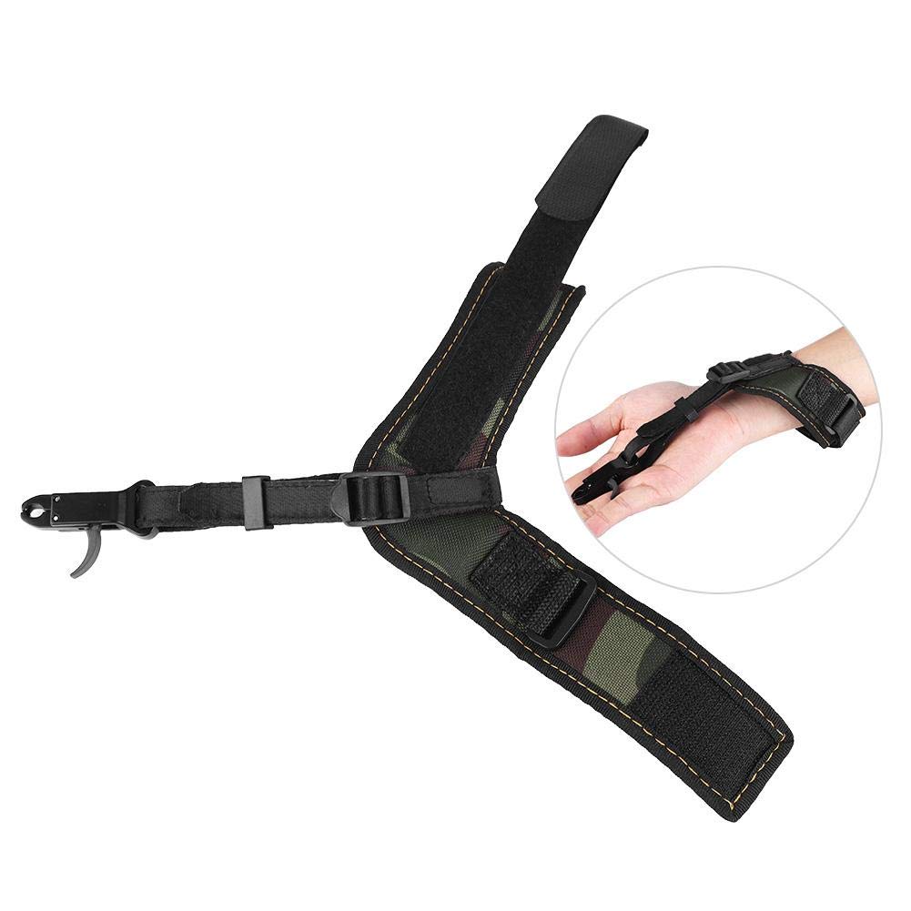 Alomejor Protection de la gâchette de l'arc Aide au déclenchement du Tir à l'arc Wrist Release Trigger Caliper Sangles pour la Chasse