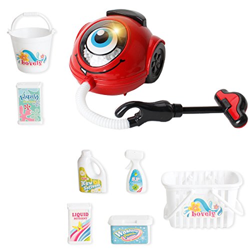 Preisvergleich Produktbild Kinder Küchen Elektrogeräte Geschirr Rollenspielzeug - Mini Kühlschrank / Elektroherd / Wasserkocher / Kochgeschirr / Mikrowelle / Staubsauger / Waschmaschine / Entsafter Kinderspielzeug - Staubsauger