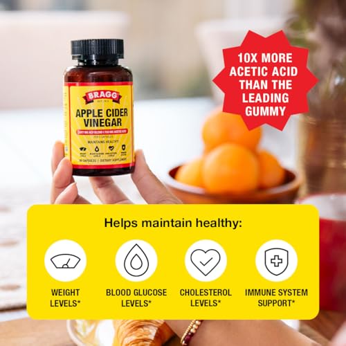 Bragg Organic Apple Cider Vinegar Capsules with Vitamin D and Zinc - 90 Count - Supports Immune System - Image 3