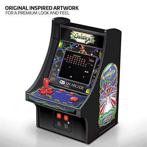 My Arcade Micro Player Mini Arcade Machine: Galaga Video Game, Fully Playable, 6.75 Inch Collectible, Color Display, Speaker, Volume Buttons, Headphone Jack, Battery or Micro USB Powered - Image 4