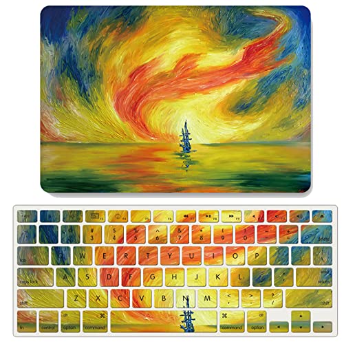 Coque MacBook Pro 15 A1398 Peinture à l'Huile Rigide et Protège Clavier