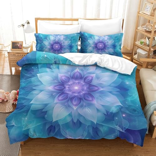Housse de couette chrysanthème microfibre super douce haut de gamme - 2