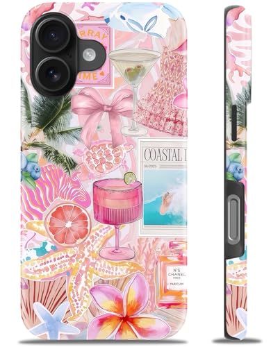 Coque iPhone 16 Plus pour femme Paradis rose : accessoire floral idéal pour vos sorties