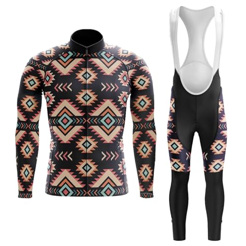 Tenue cycliste homme manche longue avec maillot velo et pantalon bretelle