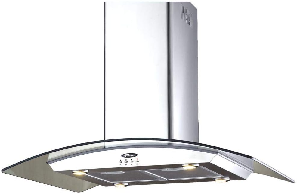 Coifa de Ilha Fischer Island 90cm Inox/Vidro Coifa de Ilha Fischer Island 90cm Inox/Vidro